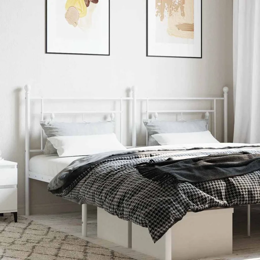 Tête de lit de remplacement métal blanc 180 cm