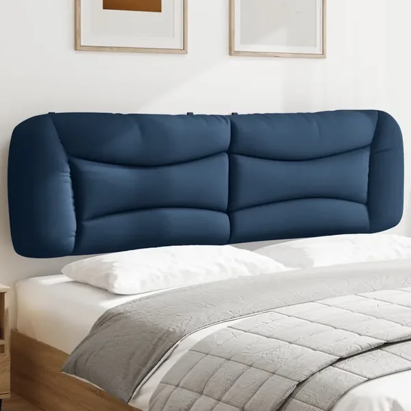 Coussin de tête de lit Hvar bleu 180 cm tissu