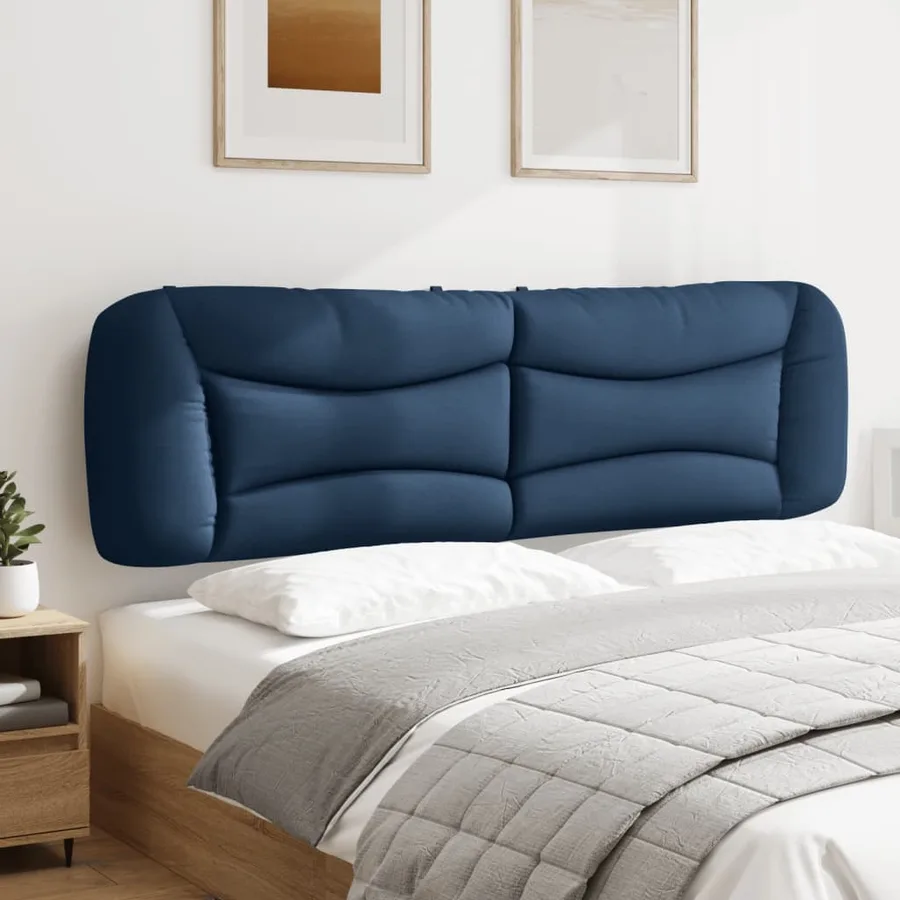 Coussin de tête de lit Hvar bleu 180 cm tissu - 4