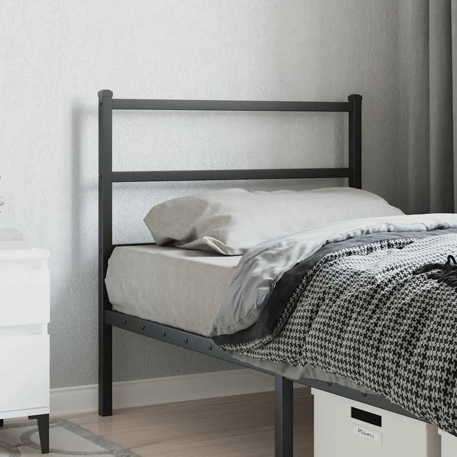 Tête de lit de remplacement métal noir 90 cm