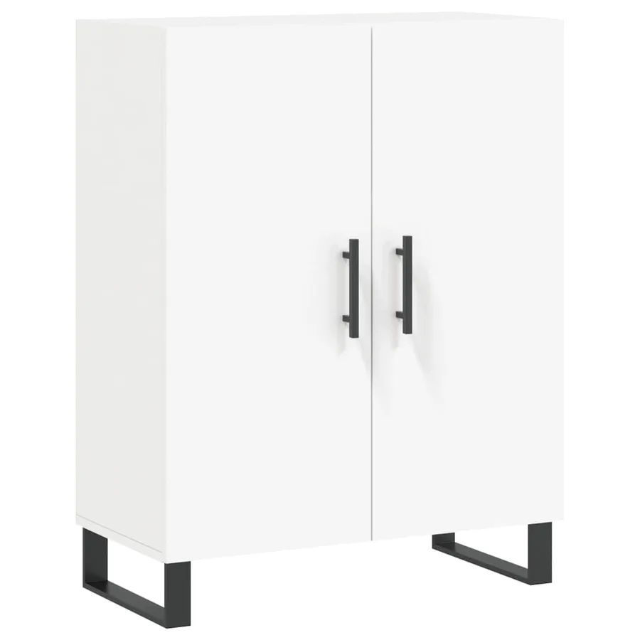 Buffet haut Blanc 69,5x34x180 cm Bois d'ingénierie - 7