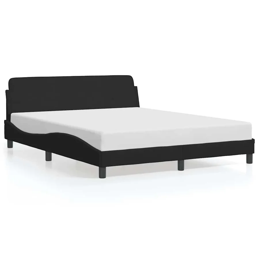 Cadre de lit Dover noir 160x200 cm velours - 2