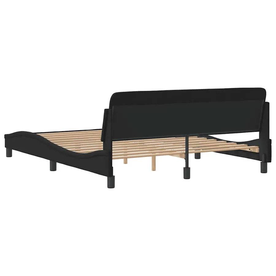 Cadre de lit Dover noir 160x200 cm velours - 6