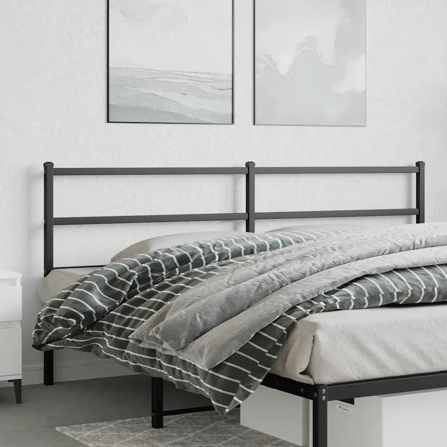 Tête de lit de remplacement métal noir 200 cm