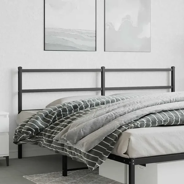 Tête de lit de remplacement métal noir 200 cm
