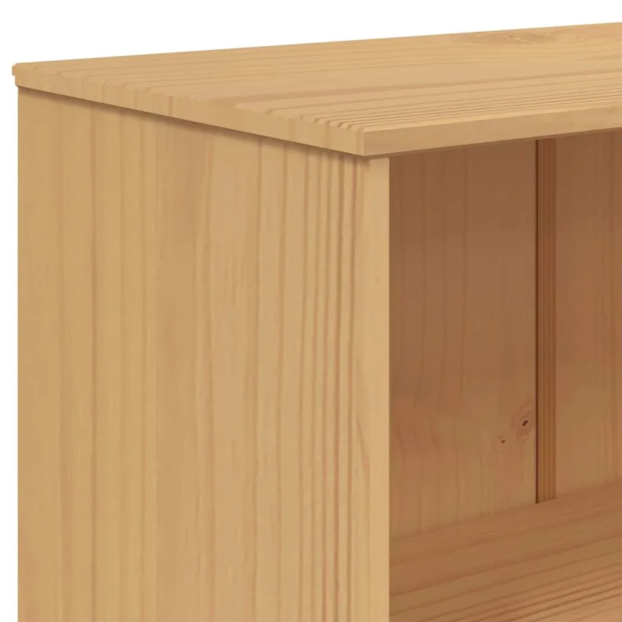 Bibliothèque à 4 niveaux OLDEN marron bois de pin massif - 10