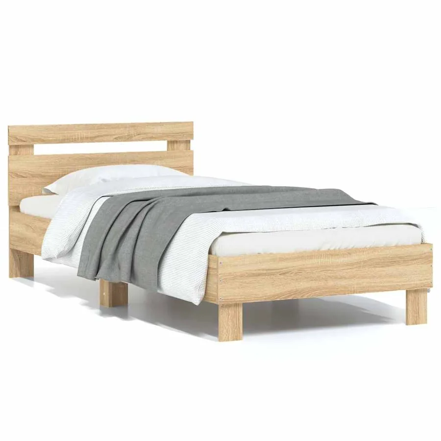 Cadre de lit sans matelas avec tête de lit 75x190 cm - 2