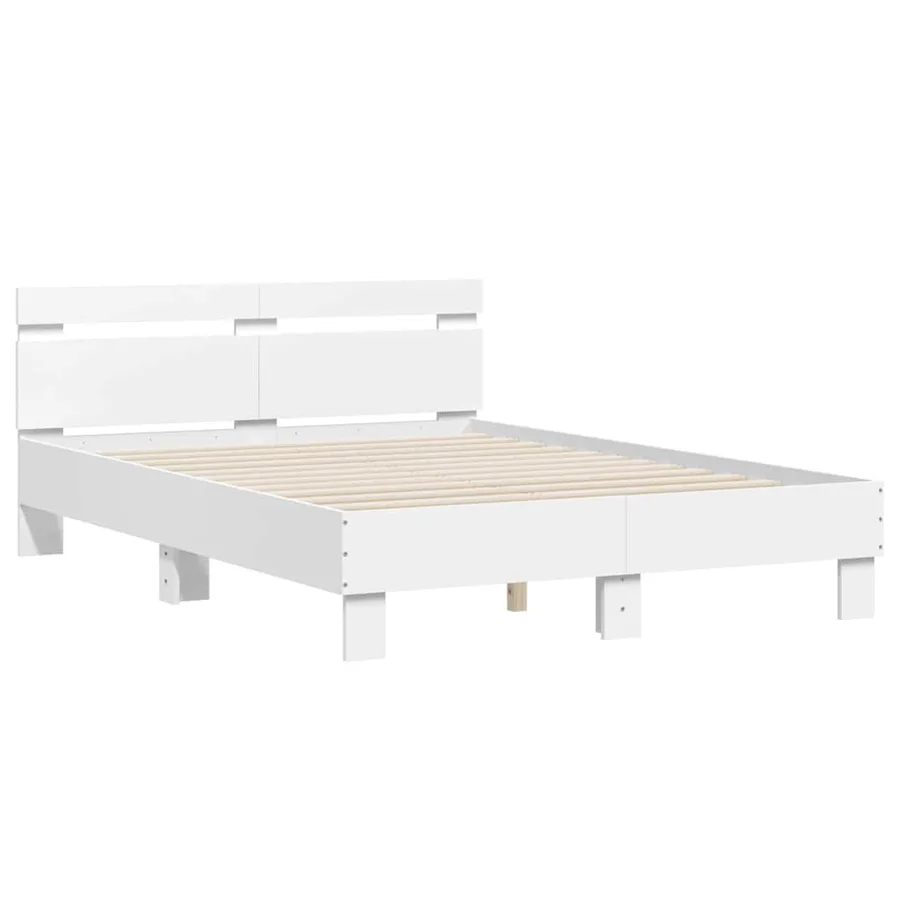 Cadre de lit sans matelas blanc 120x190 cm - 3