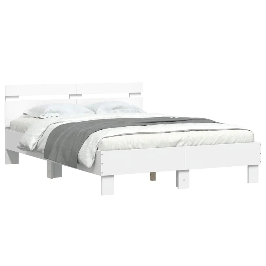 Cadre de lit sans matelas blanc 120x190 cm - 4