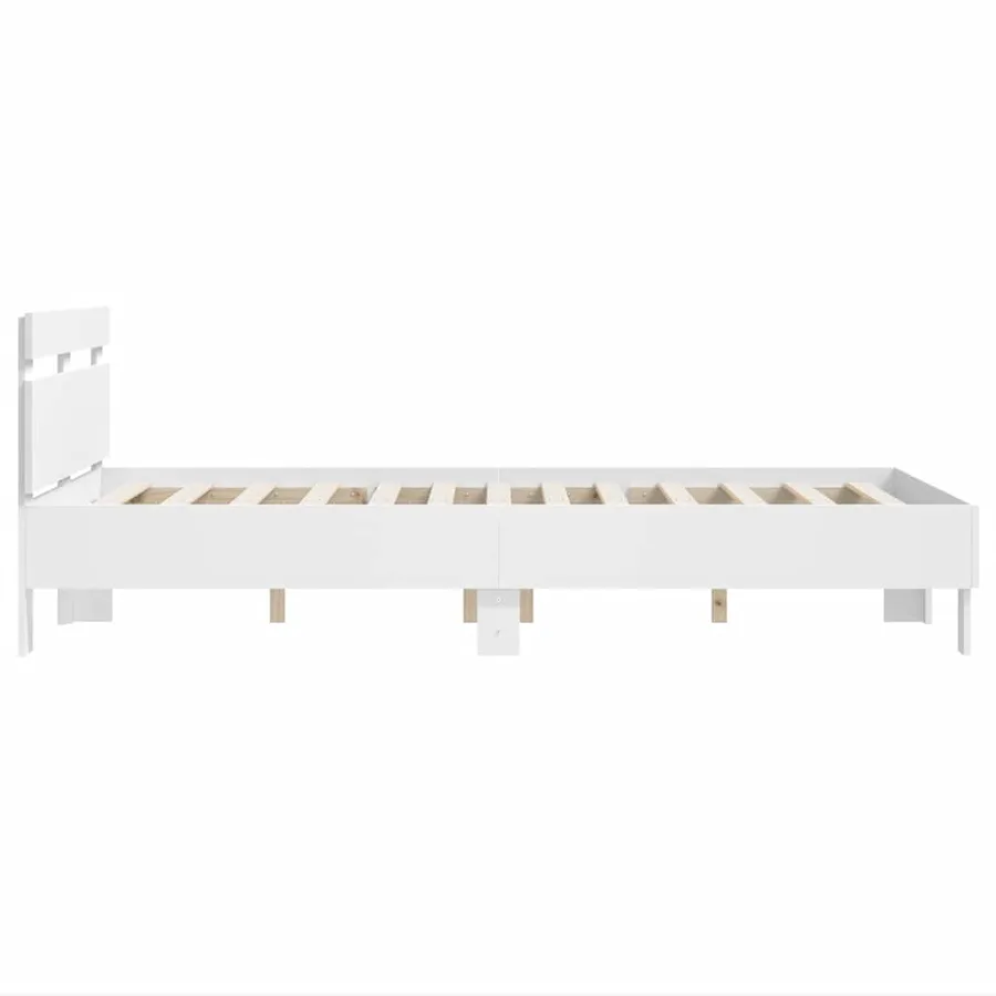 Cadre de lit sans matelas blanc 120x190 cm - 6