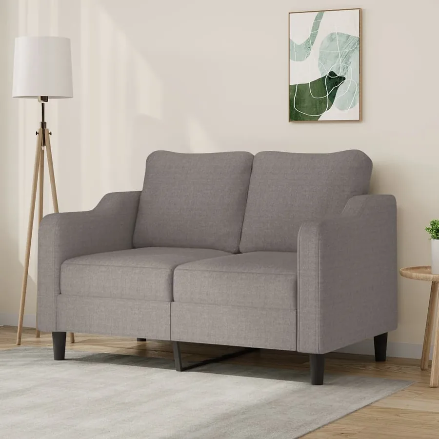 Canapé à 2 places Taupe 120 cm Tissu