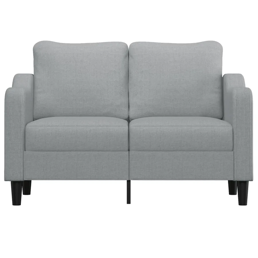 Canapé à 2 places Gris clair 120 cm Tissu - 3