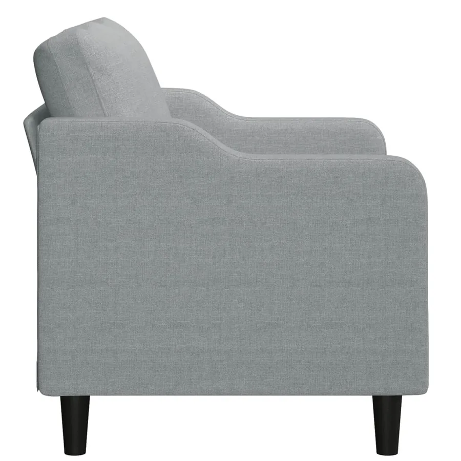 Canapé à 2 places Gris clair 120 cm Tissu - 4