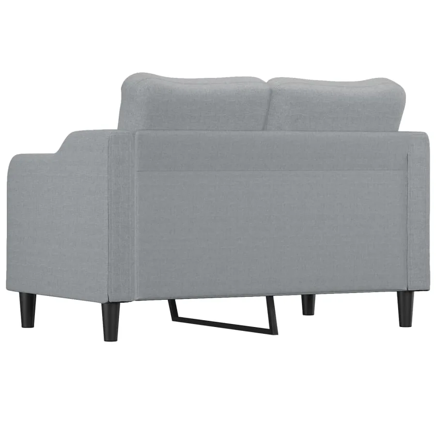 Canapé à 2 places Gris clair 120 cm Tissu - 5
