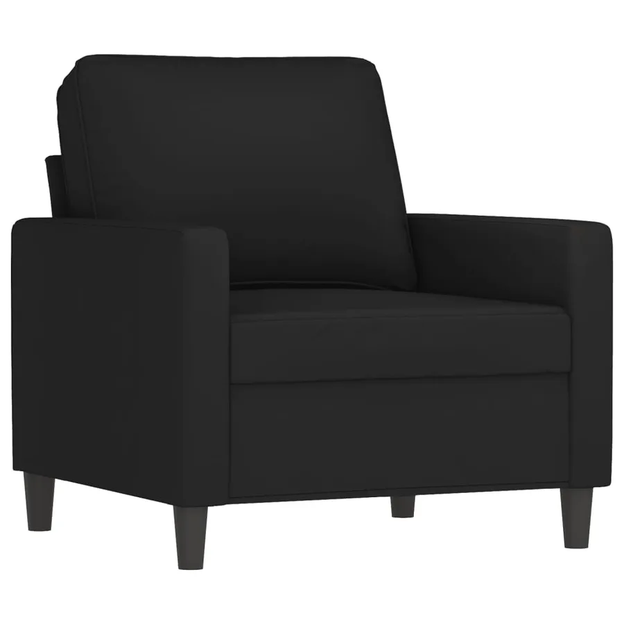 Ensemble de canapés 3 pcs avec coussins noir velours - 3