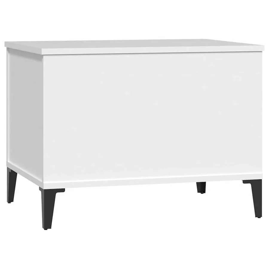 Table basse Blanc 60x44,5x45 cm Bois d'ingénierie - 4