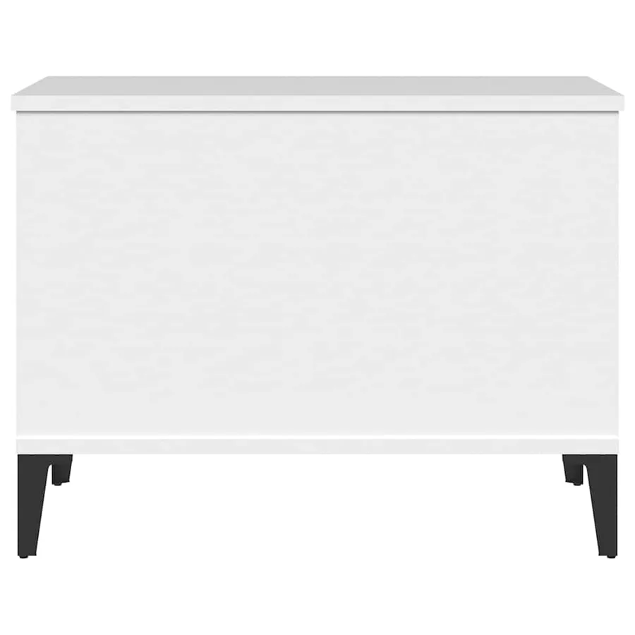 Table basse Blanc 60x44,5x45 cm Bois d'ingénierie - 5