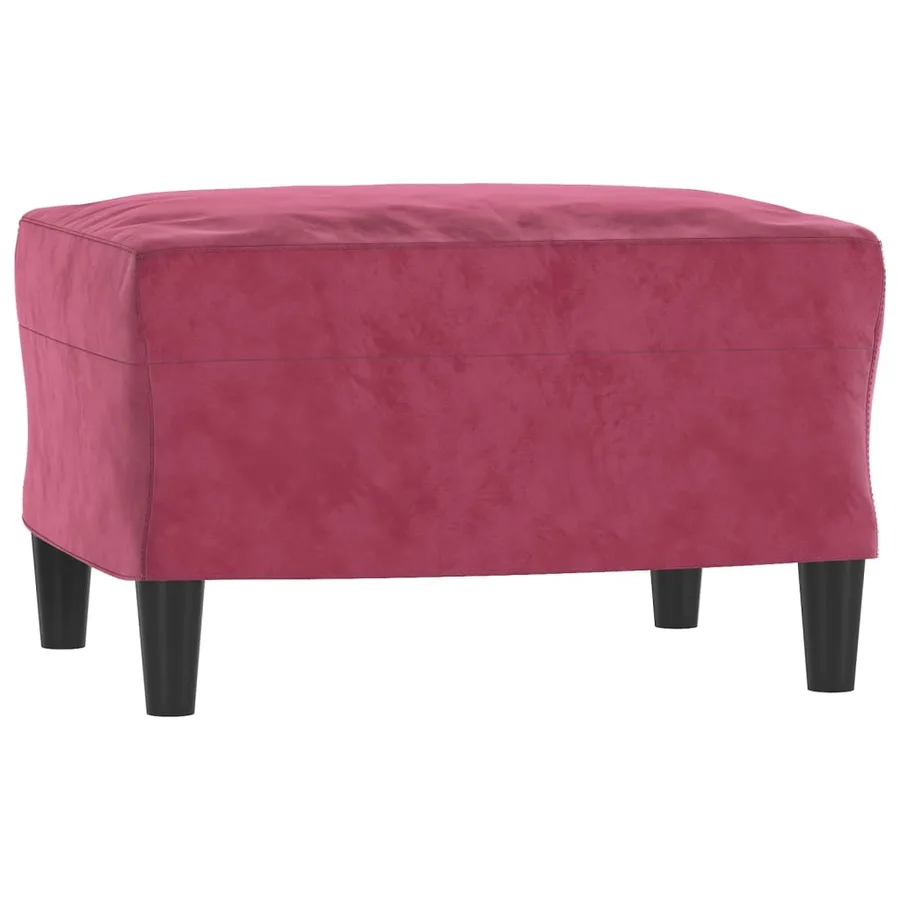 Ensemble de canapés 3 pcs rouge bordeaux velours - 5