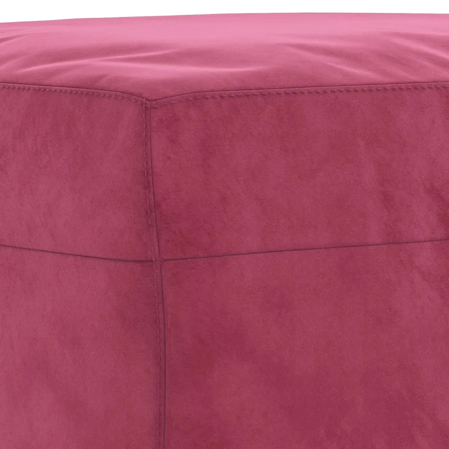 Ensemble de canapés 3 pcs rouge bordeaux velours - 7
