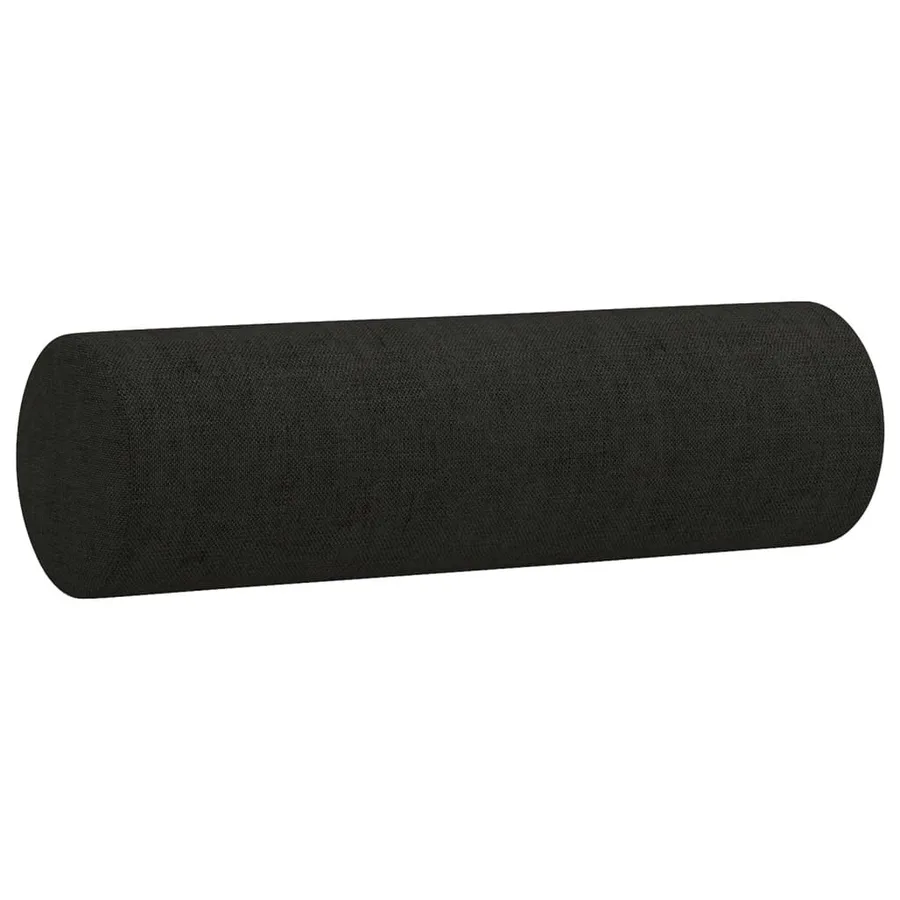Ensemble de canapés 2 pcs avec coussins noir tissu - 6