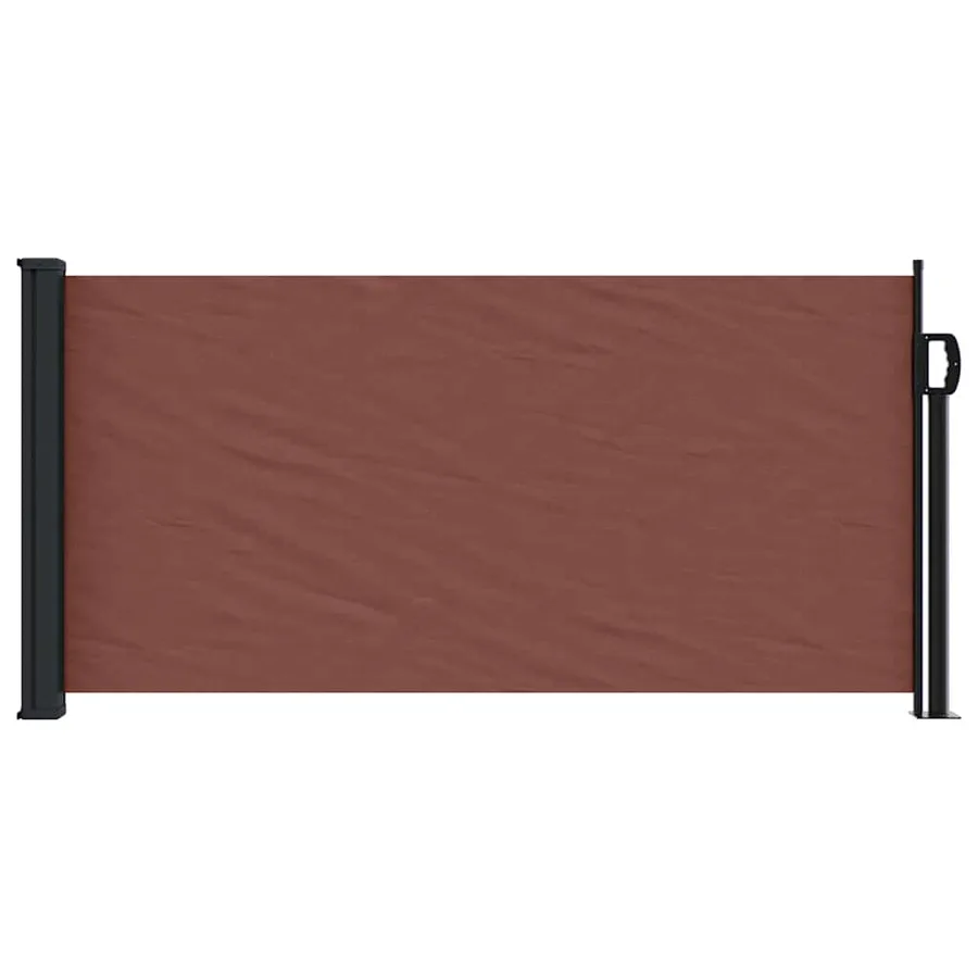 Auvent latéral rétractable marron 100x500 cm - 3