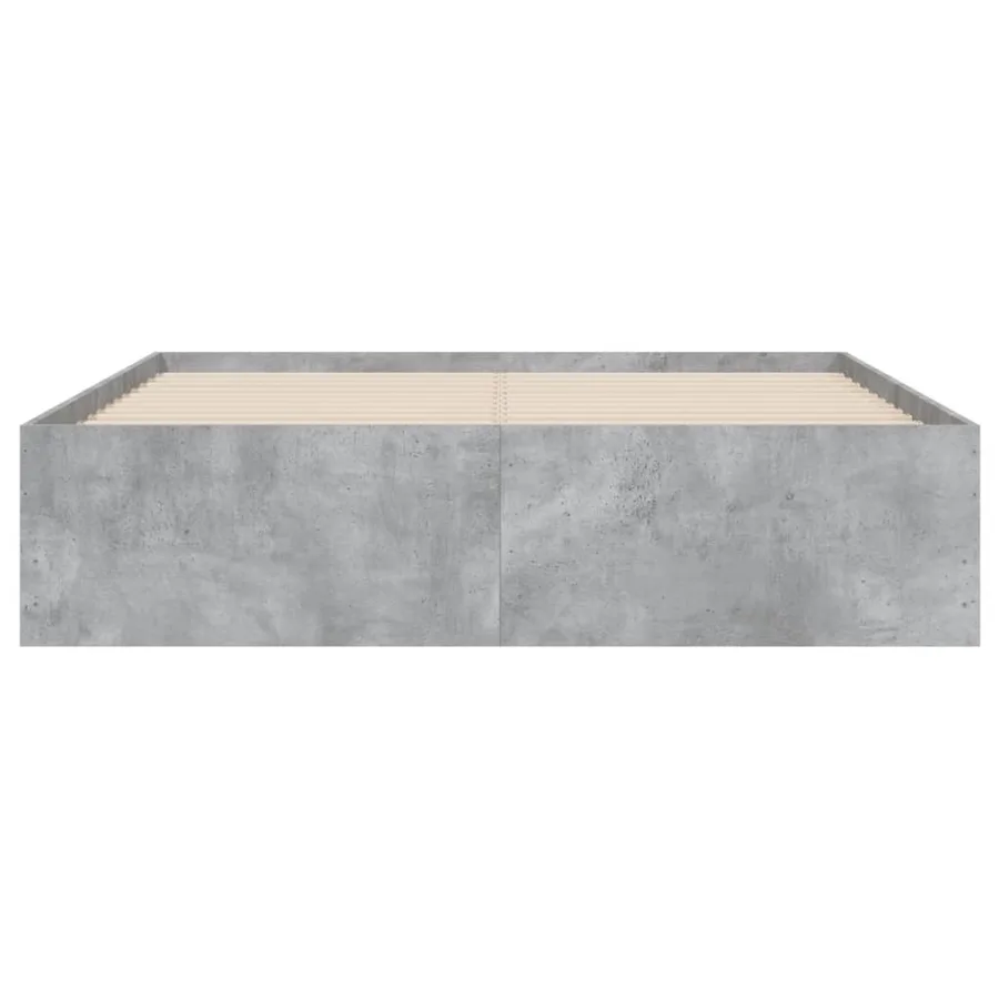 Cadre de lit avec tiroirs sans matelas gris béton 120x190 cm - 6
