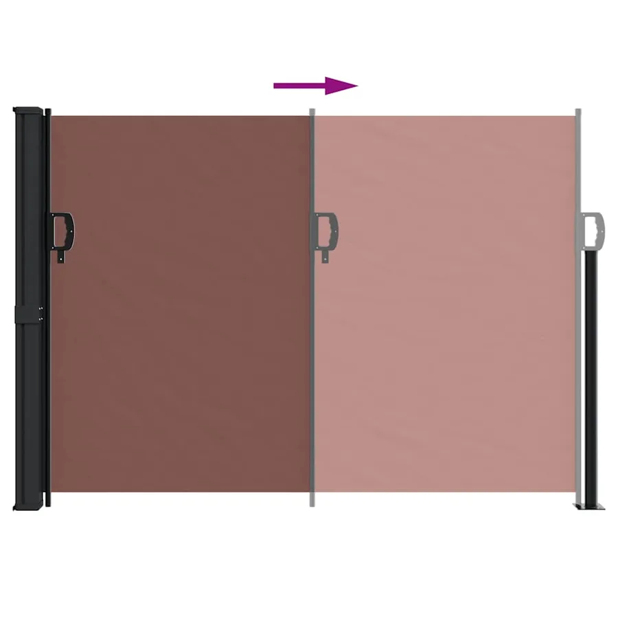 Auvent latéral rétractable marron 140x500 cm - 5