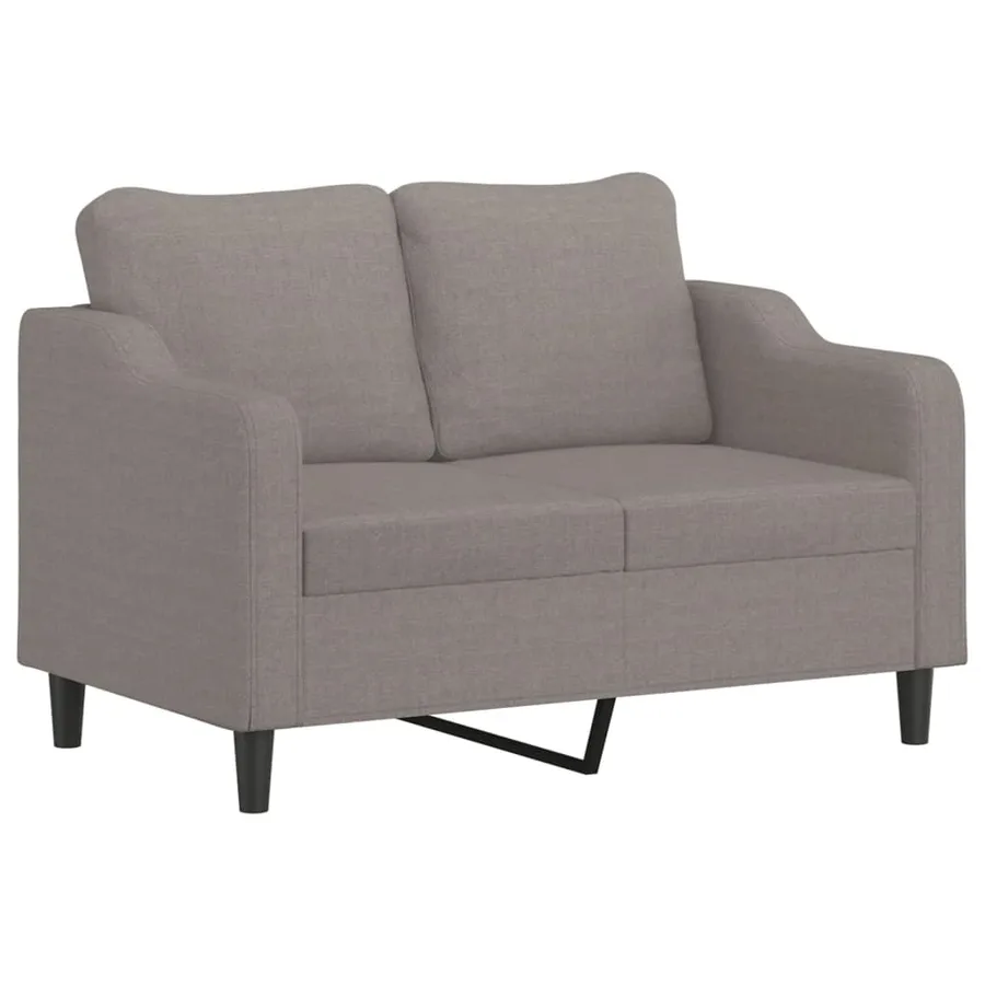 Ensemble de canapés 2 pcs avec coussins Taupe Tissu - 3