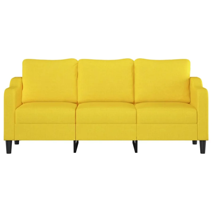 Canapé à 3 places Jaune clair 180 cm Tissu - 3