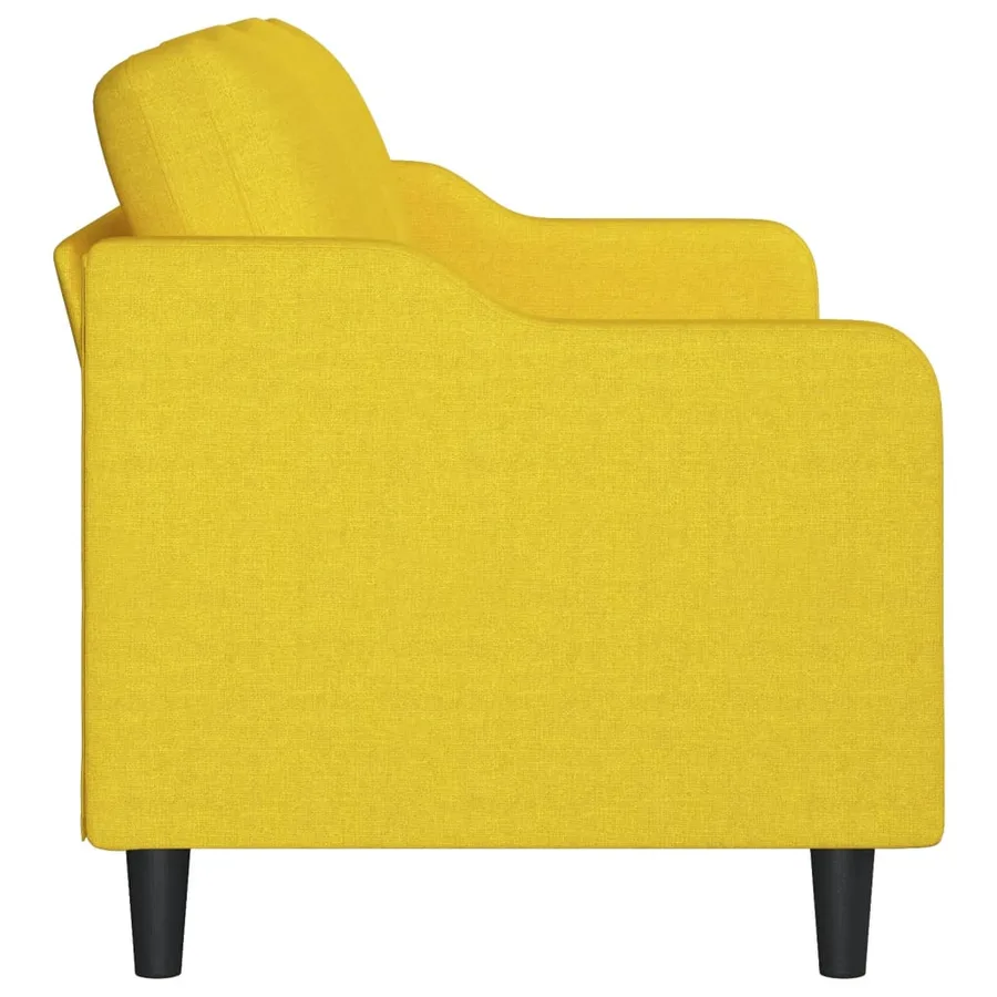 Canapé à 3 places Jaune clair 180 cm Tissu - 4