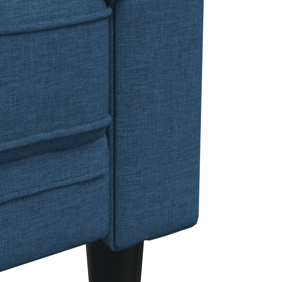 Ensemble de canapés 3 pcs bleu tissu - 7