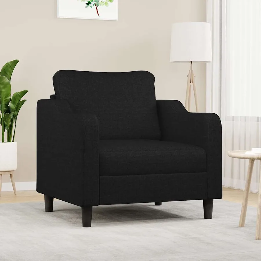 Fauteuil Noir 60 cm Tissu