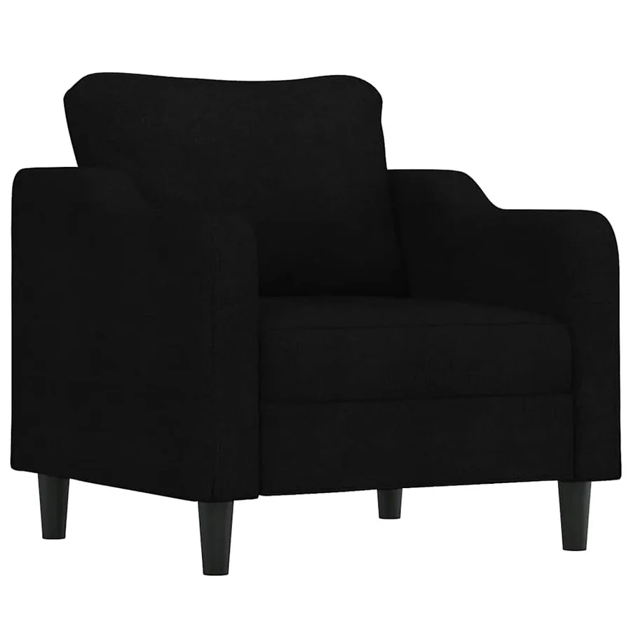 Fauteuil Noir 60 cm Tissu - 2