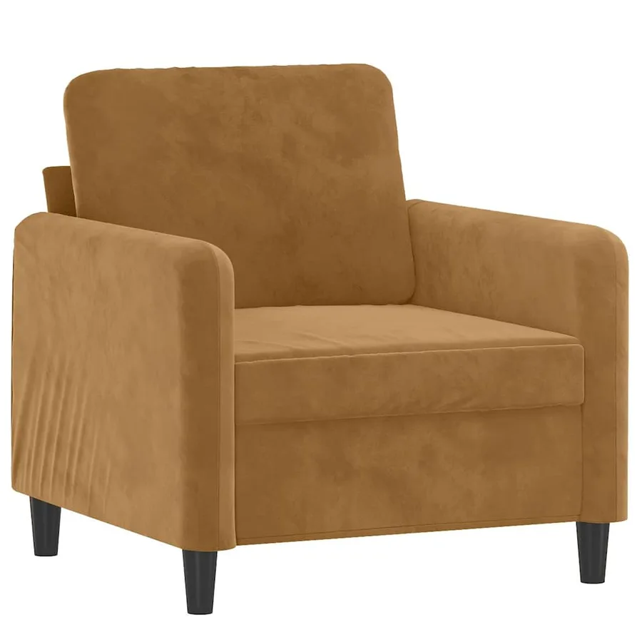 Fauteuil Marron 60 cm Velours - 2