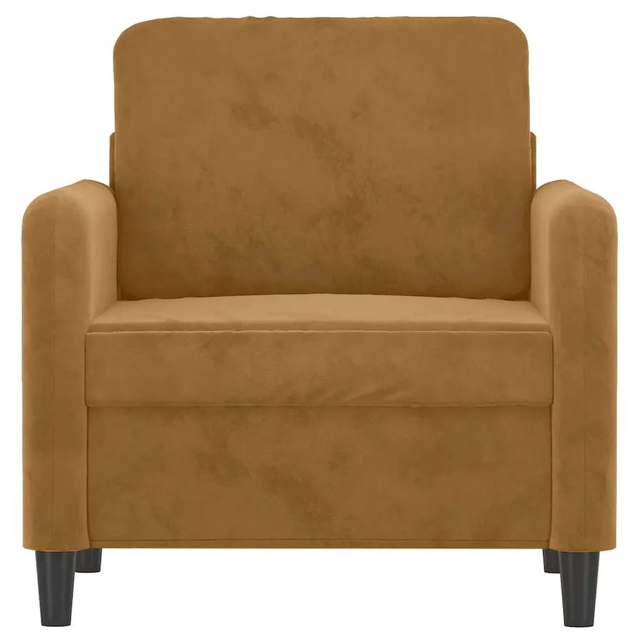 Fauteuil Marron 60 cm Velours - 3