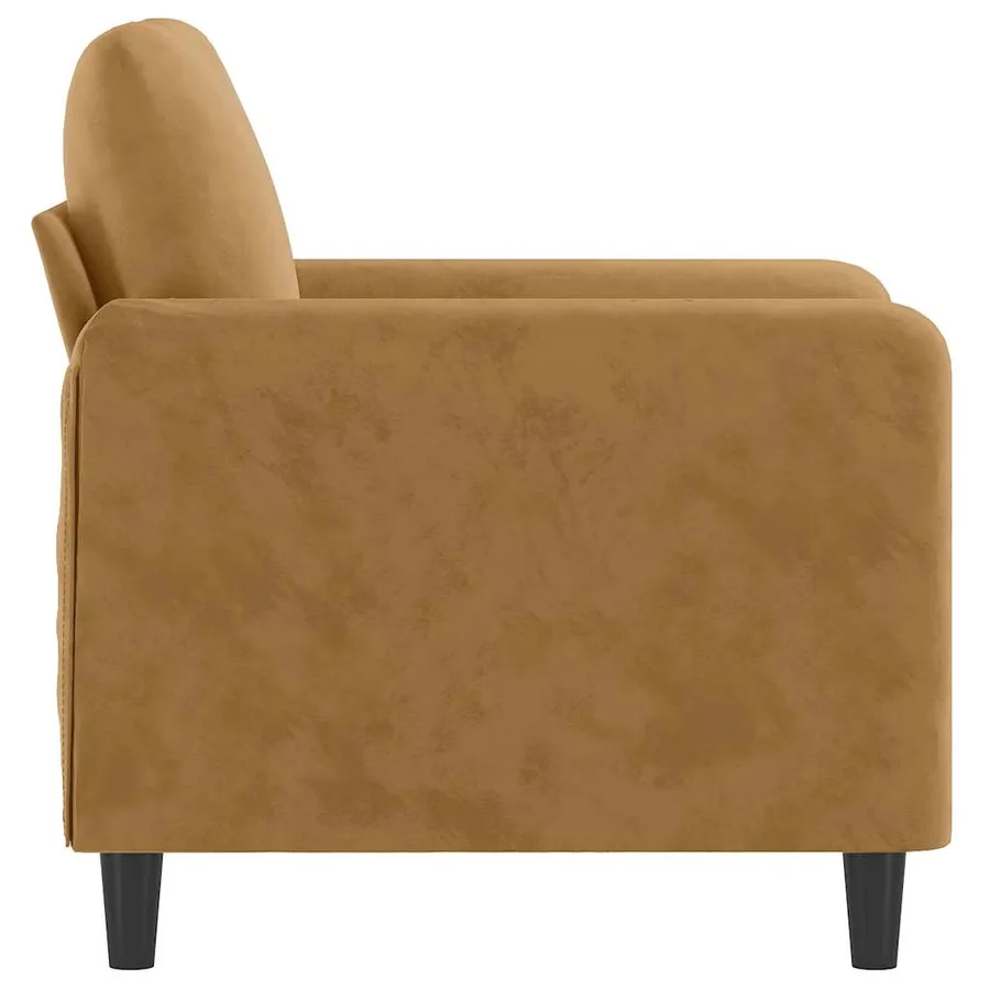 Fauteuil Marron 60 cm Velours - 4