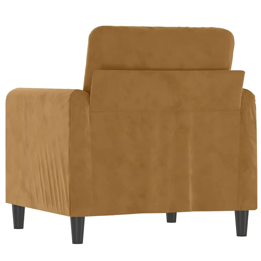 Fauteuil Marron 60 cm Velours - 5