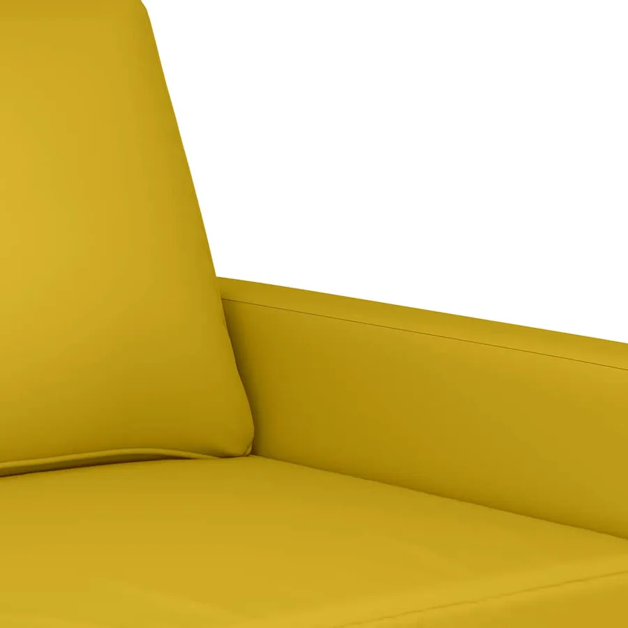 Ensemble de canapés 4 pcs jaune velours - 7