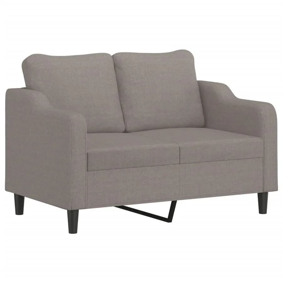 Ensemble de canapés 2 pcs avec coussins taupe tissu - 3