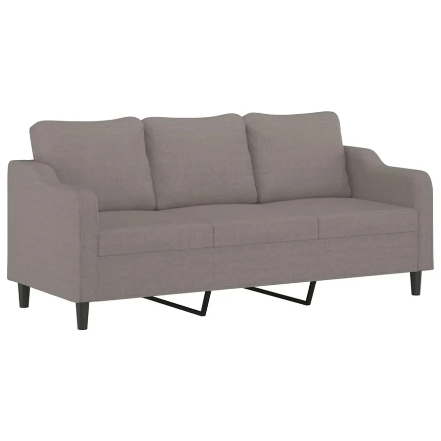 Ensemble de canapés 2 pcs avec coussins taupe tissu - 4