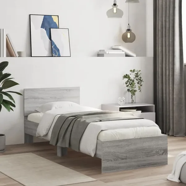 Cadre de lit sans matelas avec tête de lit 90x190 cm