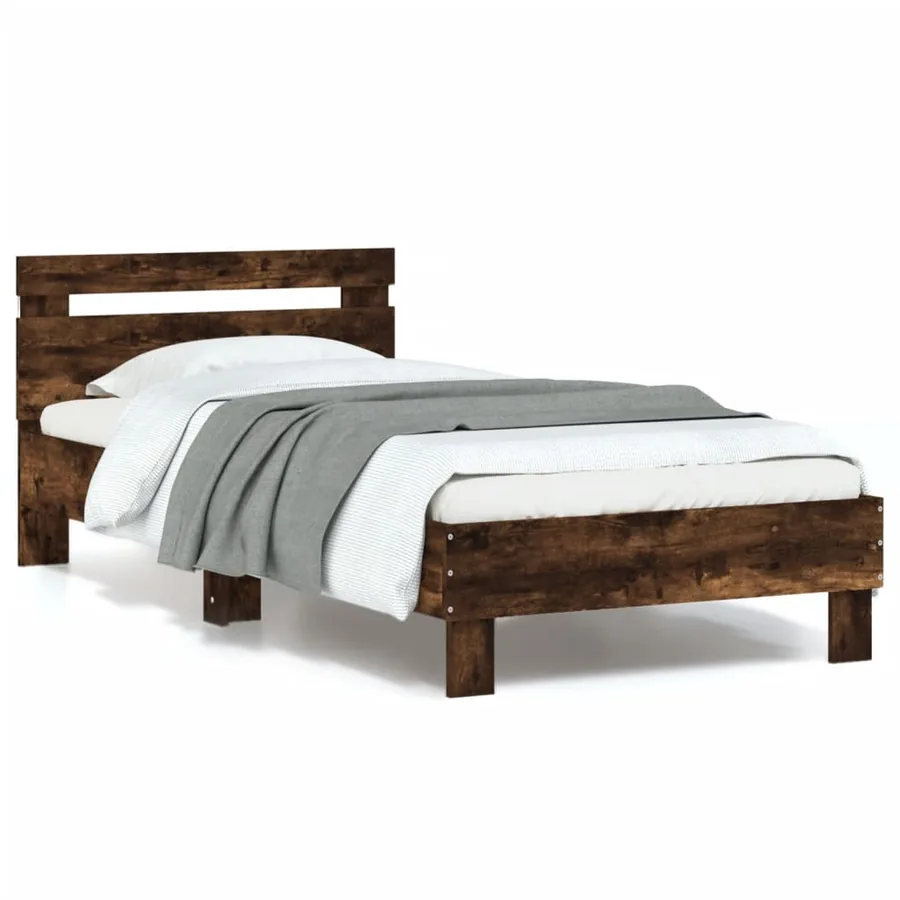 Cadre de lit sans matelas avec lumières LED 90x200 cm