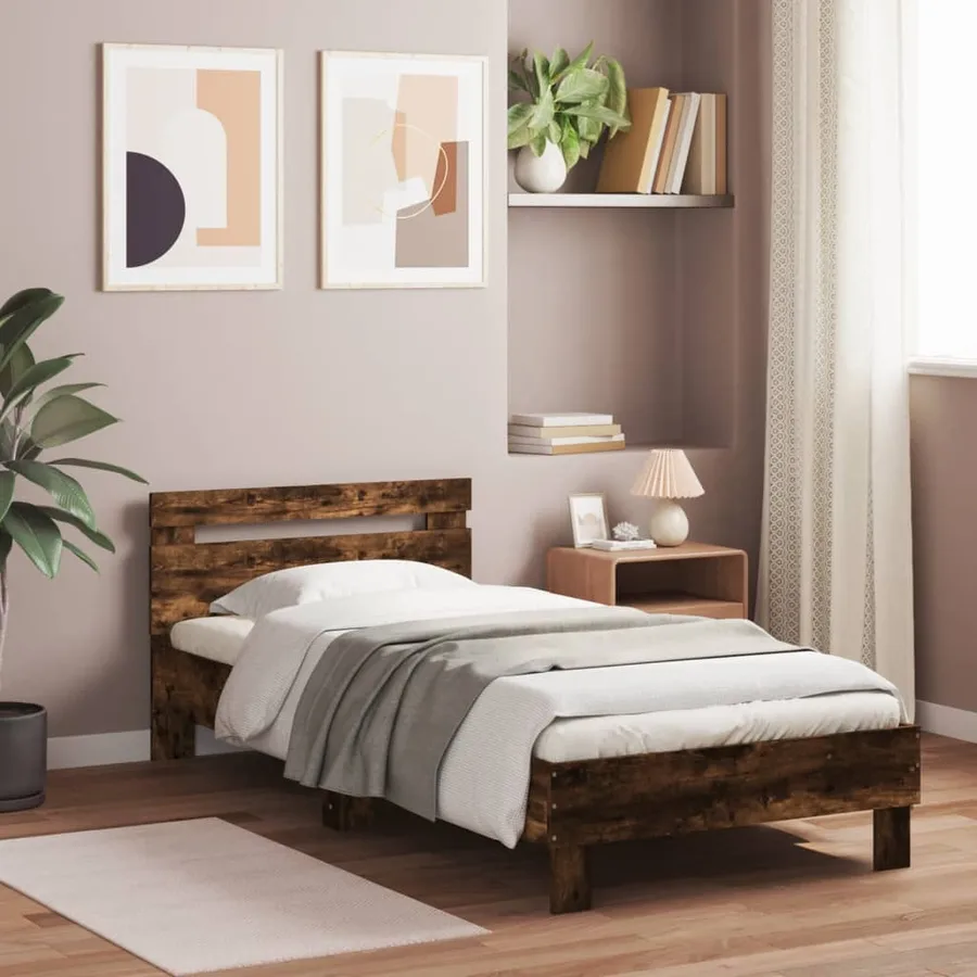 Cadre de lit sans matelas avec lumières LED 90x200 cm - 3
