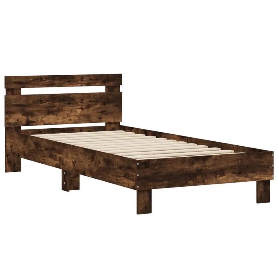 Cadre de lit sans matelas avec lumières LED 90x200 cm - 6
