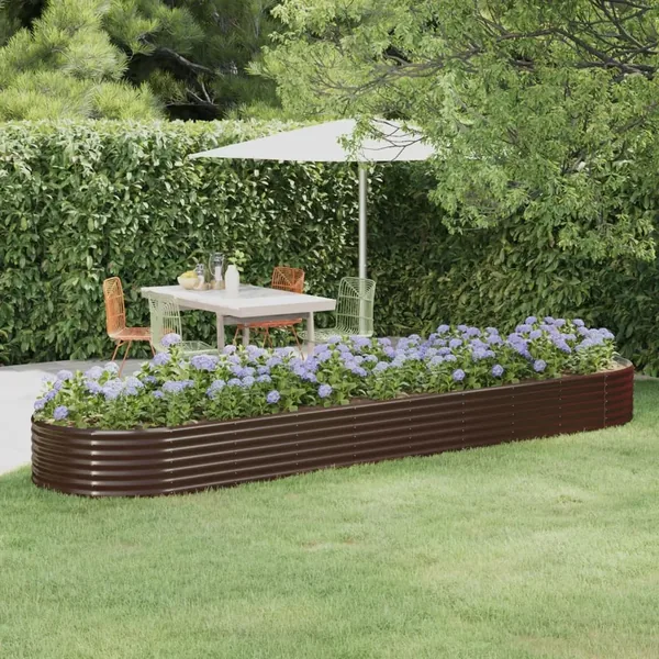 Lit surélevé de jardin Acier galvanisé marron