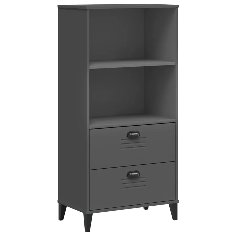 Bibliothèque VIKEN gris anthracite 60x35x123 cm bois ingénierie - 2
