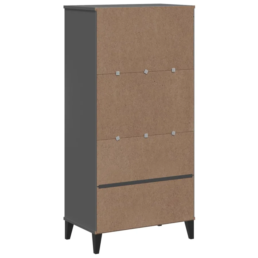 Bibliothèque VIKEN gris anthracite 60x35x123 cm bois ingénierie - 8