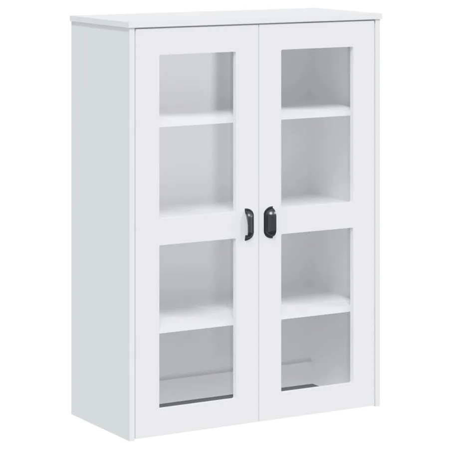 Buffet VIKEN blanc 80x40x190 cm bois massif de pin - 8