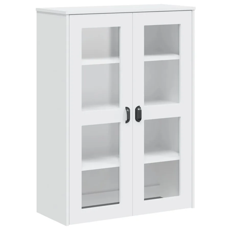 Buffet VIKEN blanc 80x40x190 cm bois massif de pin - 8