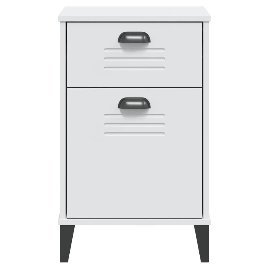 Table de chevet VIKEN blanc bois d'ingénierie - 6